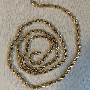 10k SOLID gold Rope Chain - 28” x 1cm